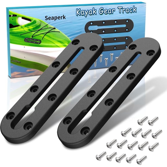 Kayak Gear Track, Kayak Low Profile Track, Kayak Rail, Kayak Accessories Mount Track, Compatible for Fishing Rod Holder, Fish Fider, Cup Holder, Anchor Cleats