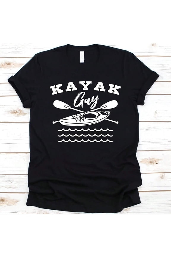 Kayak Guy Men's Graphic T-Shirt Outdoor Paddling Kayaking Short Sleeve Tee