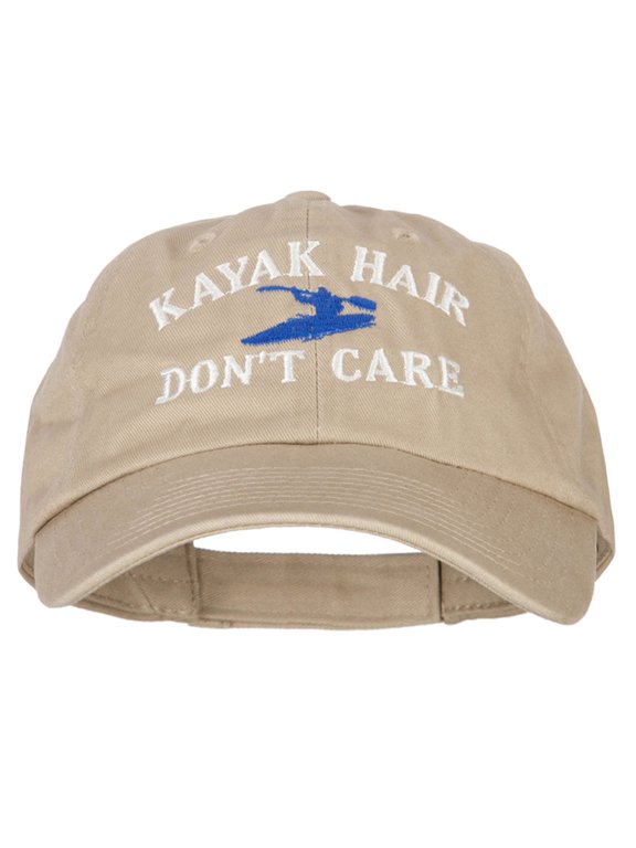 Kayak Hair Don't Care Embroidered Low Profile Cotton Cap - Khaki OSFM