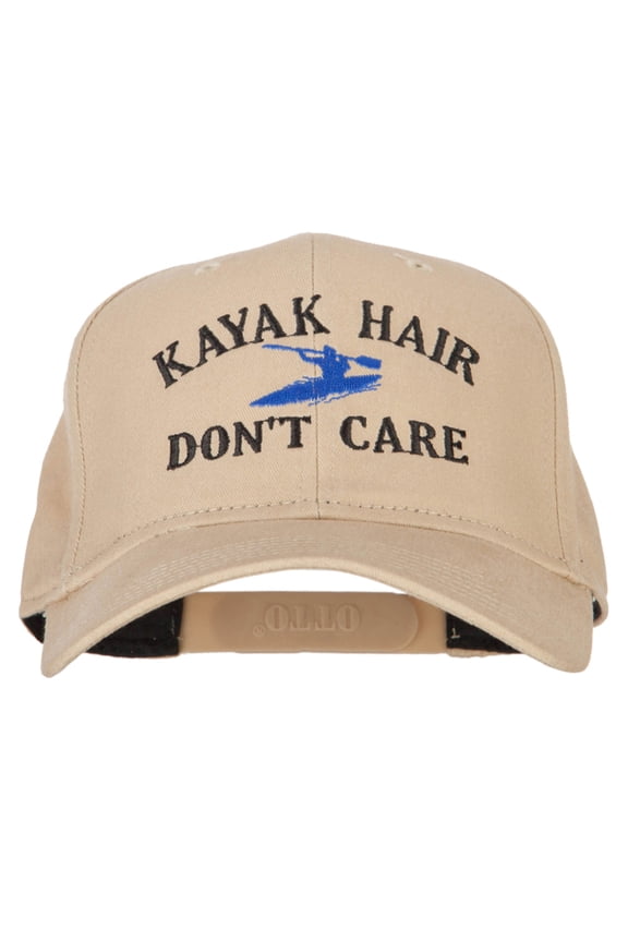 Kayak Hair Don't Care Embroidered Solid Cotton Pro Cap - Khaki OSFM