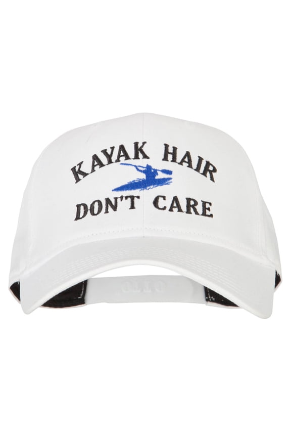 Kayak Hair Don't Care Embroidered Solid Cotton Pro Cap - White OSFM