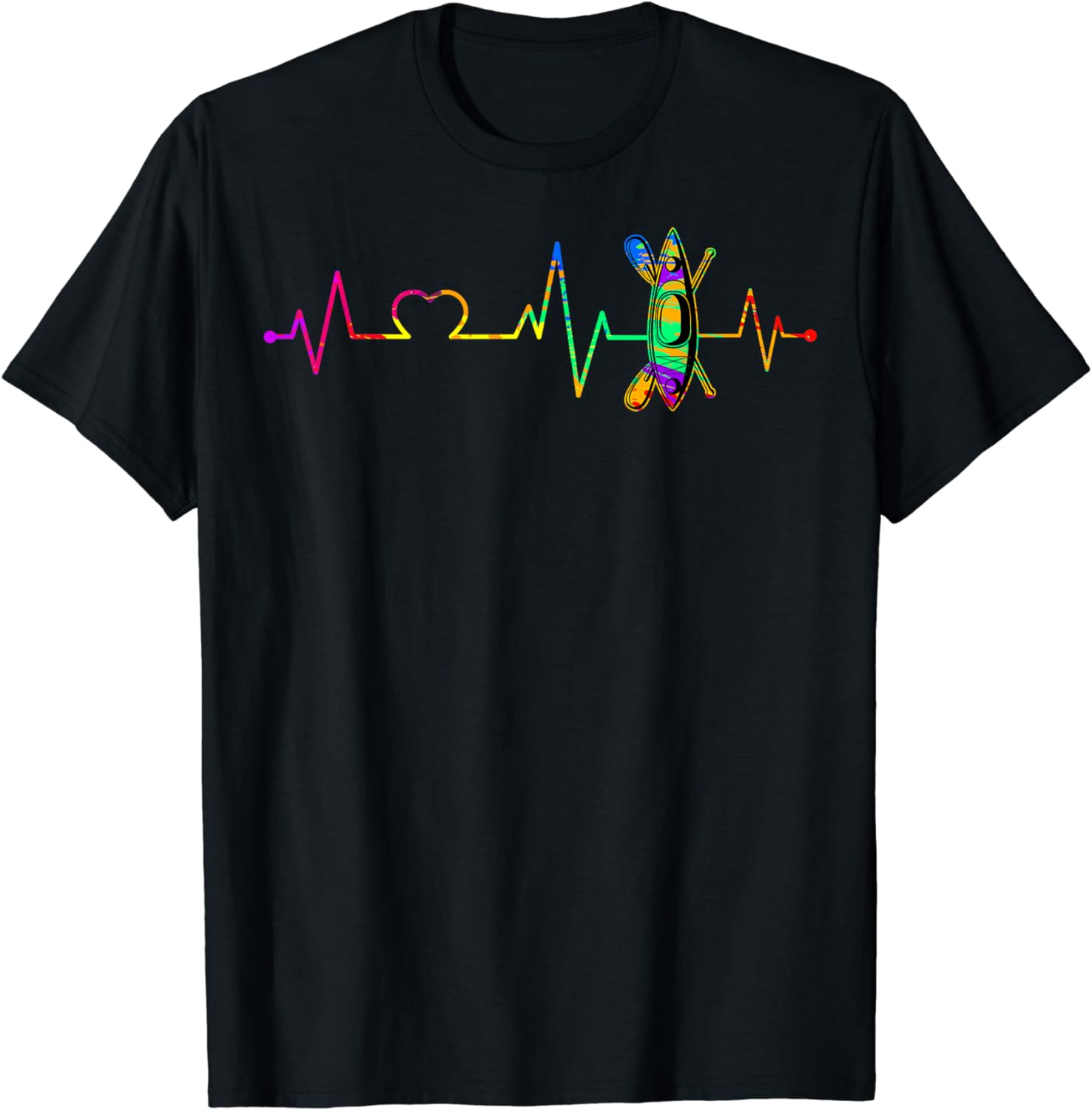 Kayak Heartbeat Kayaking Paddling Racing Kayaker Fishing TShirt