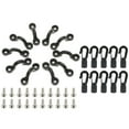 thumbnail image 1 of HOMEMAXS Kayak C-Shaped Buckles Set with Deck Rope for Canoeing Rafting Black Nylon 1 Set, 1 of 6