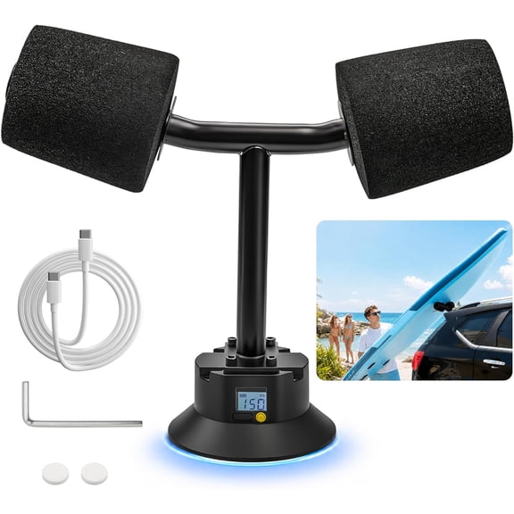 Kayak Roller Loader Electric Vacuum Suction Cup, Heavy Duty Easy Install Kayak Lift Assist Accessories for Sedans, SUVs & Trucks with Smart Auto Pressure Boost