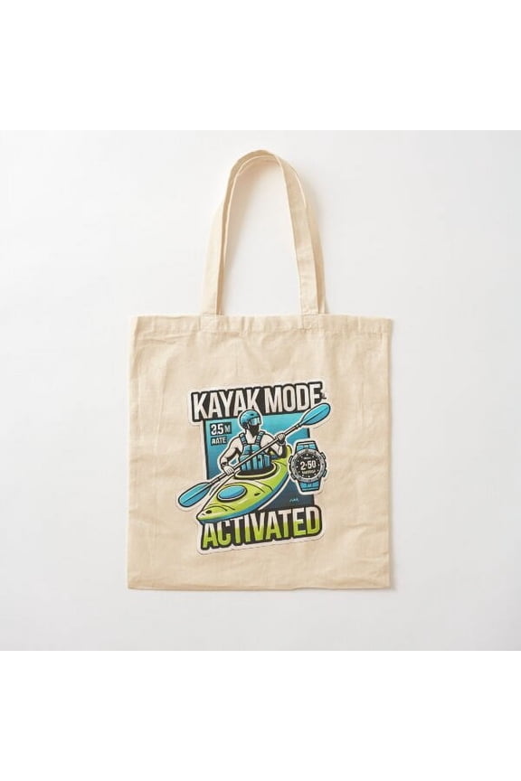 Kayak Mode Activated Canvas Tote Bags, Reusable Shopping Bag