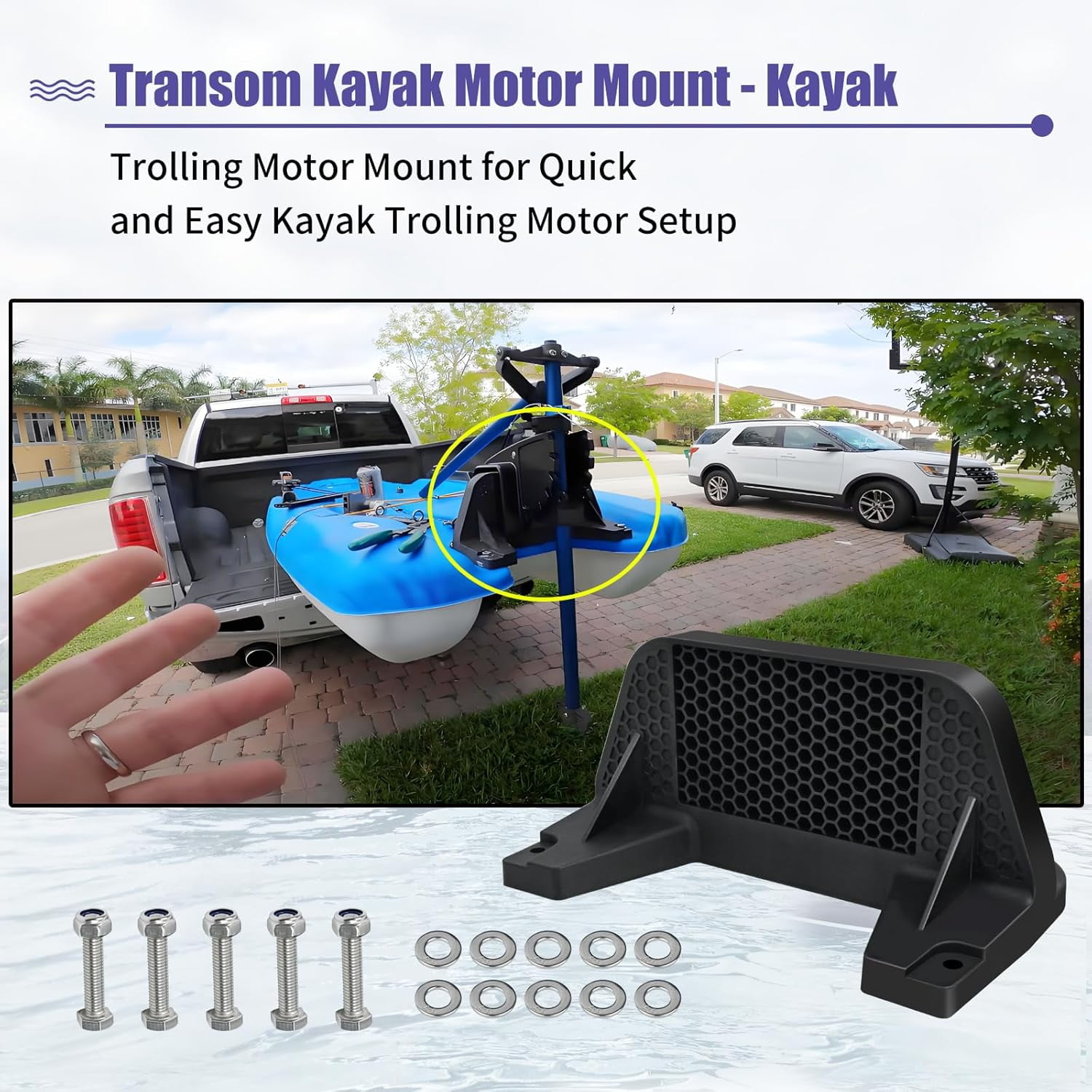 XQK Kayak Motor Mount - Kayak Trolling Motor Mount for