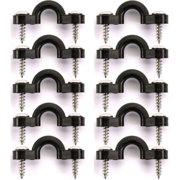 Kayak Pad Eye Kit, 20PCS Nylon Bungee Deck Loops Tie Down Pad Eye with 40 Screws for Boat Kayak Deck Rigging Kit
