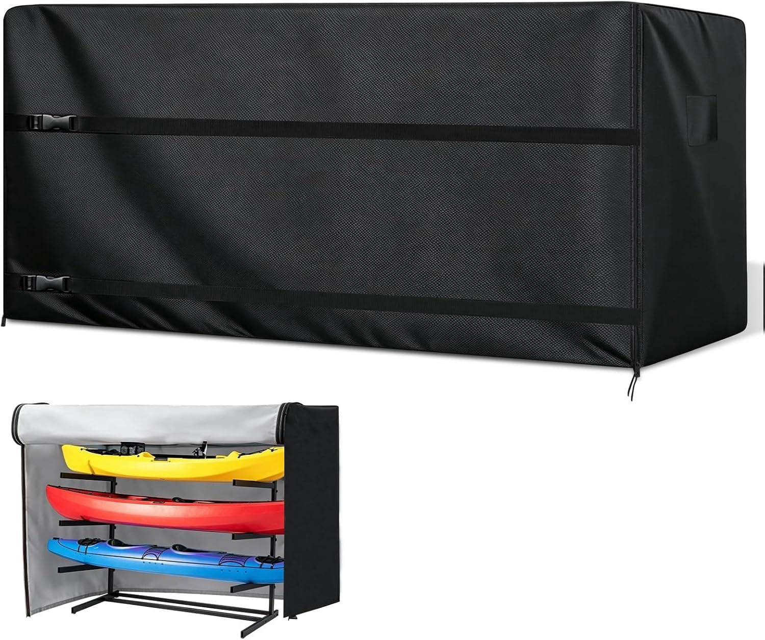 Kayak Rack Cover 12.1'L x 2.6'W x 4.6'H Oxford Outdoor Storage Cover ...