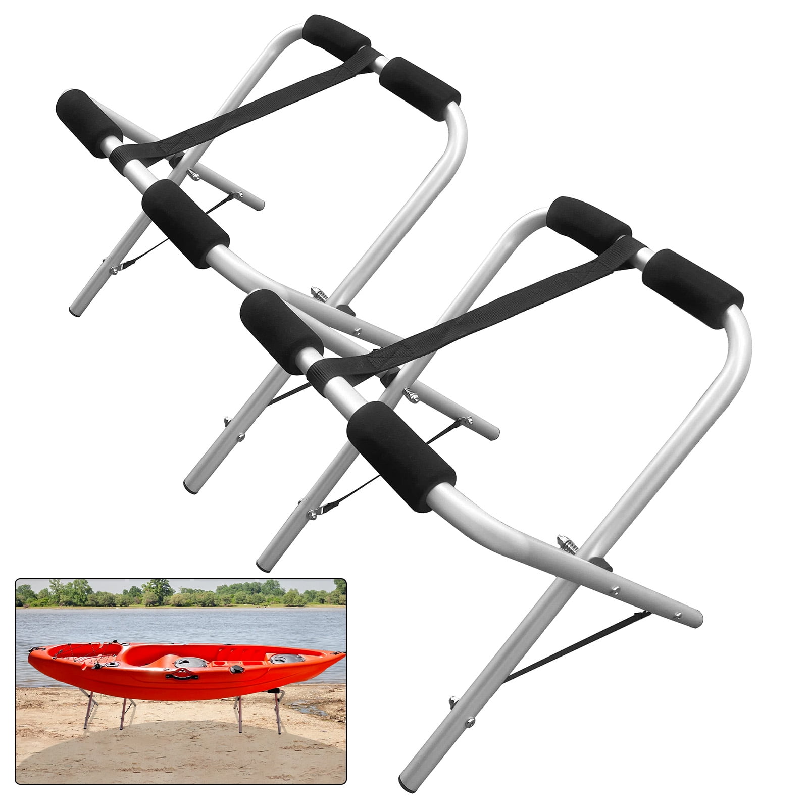 Kayak Rack,Nylon And Load Portable Canoe Stand With Nylon And Stand ...