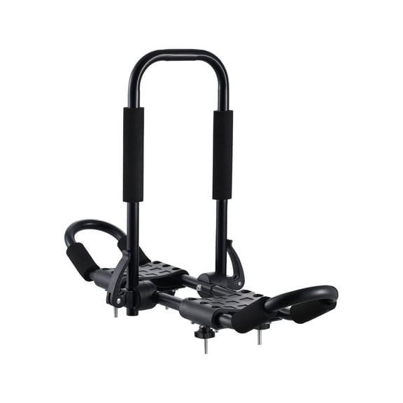 Kayak Roof Rack 2-in-1 J-Bars - Soft Top Mount Carrier for Kayak, Surfboard, Canoe, SUP, Ski Board - Fits Car, SUV, Truck - 2 Kayaks Capacity