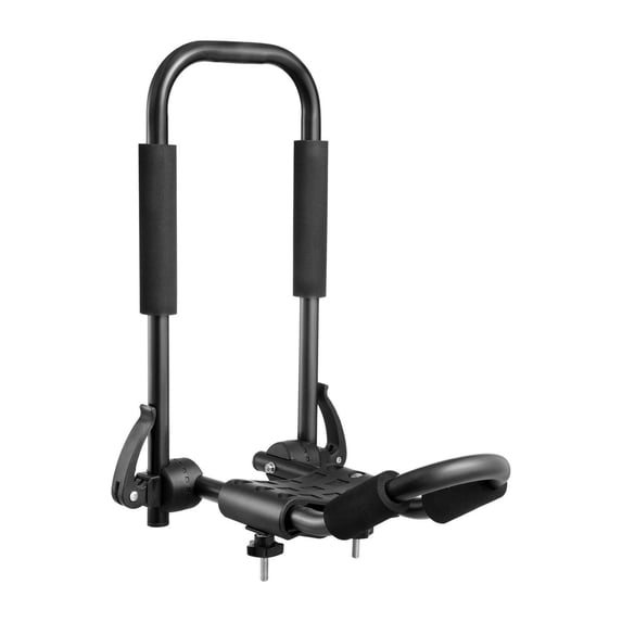 Kayak Roof Rack J-Bar - Soft Folding Carrier for Kayak, Surfboard, Canoe, SUP, Ski - Top Mount Tie Down for Car, SUV, Truck - 1 Kayak