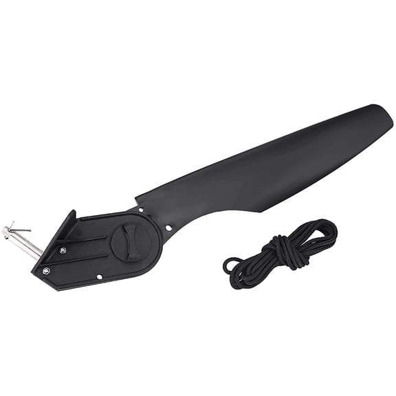 Kayak Rudder Black Plastic Watercraft Direction Kit Foot Control Steering System for Canoe Angling Boat