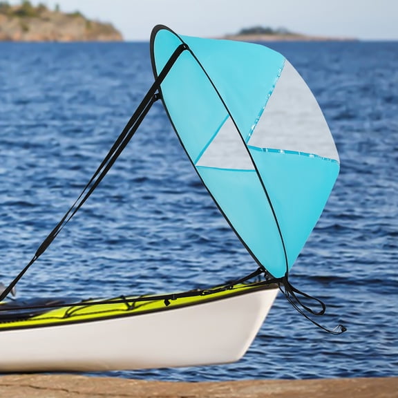 Kayak Sails, 42.5 Inch Paddle Board Simple Sail Kayak Paddle Board Accessories Foldable Downwind Kayak Sail Kit with Carrying Bag & Transparent Window for Paddle Boards Kayaks Canoes