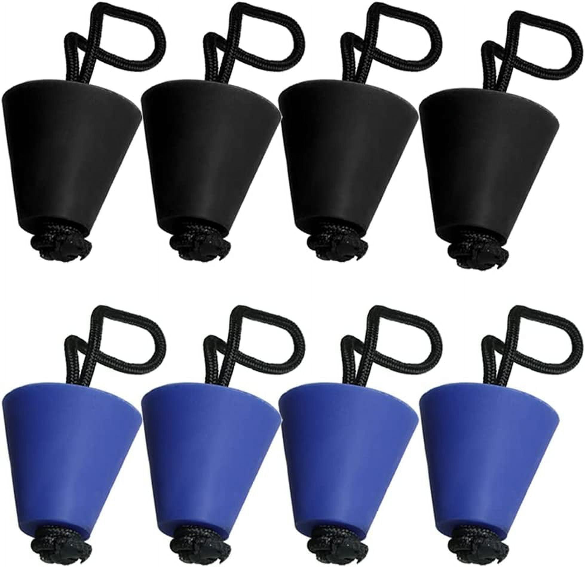 Kayak Scupper Plugs, Universal Canoe Rubber Plug with Lanyard Dugout