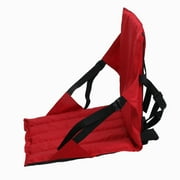Kayak Seat Stadium Seat Universal Chair Pad with Adjustable Buckle Strap Floor Chair Folding Cushion Seat for Canopy Events Canoes Fishing Red
