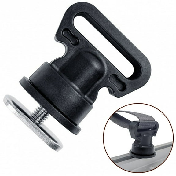 For Kayak Slide Track for Ring with Bolt Mount, Nylon Rail Accessory for Fishing Boats, for YakAttack for GearTrac and Most Track Systems, Fits 1 Inch and 1.5 Inch Flat Webbing Straps, Black