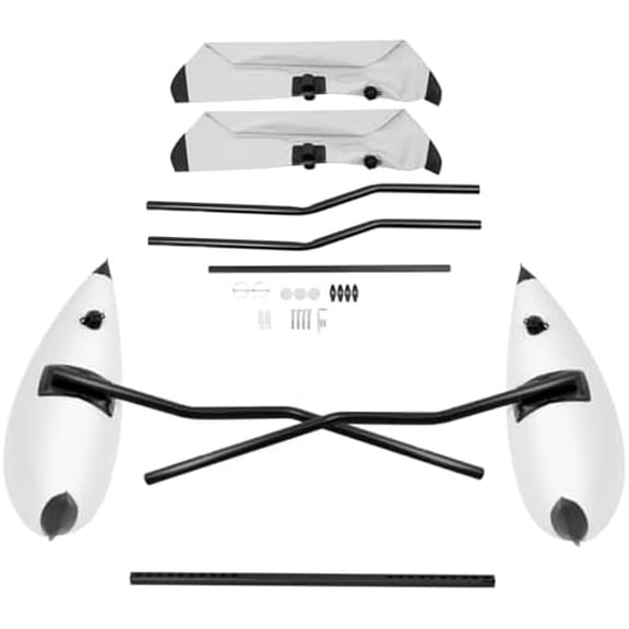 Kayak Stabilizers, 2PCS Kayak Outrigger PVC Kayak & Canoe Stabilizer System with Pair of Sidekick Rods Standing Float Stabilizer System Kit for Canoes, Boats, Paddling, Sailing