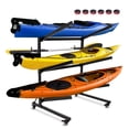 thumbnail image 1 of Kayak Stand & Storage Rack,Kayak Storage Rack with Wheels, Indoor & Outdoor Freestanding Storage for 3 Kayak,Easy Transport & Organization, 1 of 7