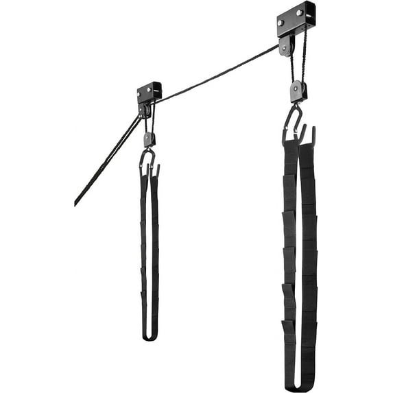Kayak Storage Hoist - Overhead Pulley System with 125lb Capacity for Canoes, Bikes, Ladders, and More - for up to 12-Foot Ceilings