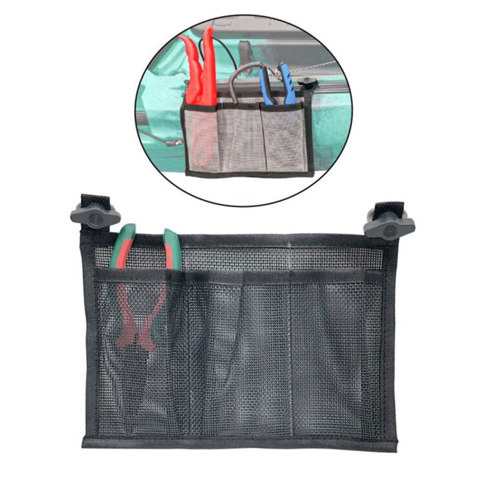 Kayak Storage Mesh Bag Durable Black Nylon Storage Comparments Bag Marine Boat Organizer Pouch Bag for Marine Boat Canoe kayak