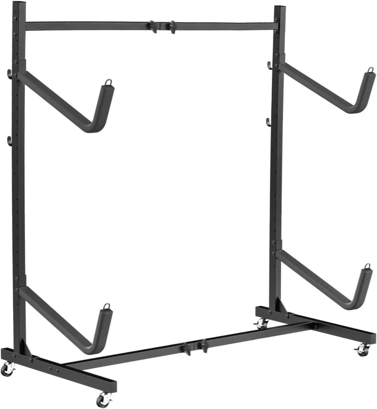 Movable Kayak Rack Kayak Storage Rack for 2 Kayaks Freestanding Kayak Rack for Outdoor ...