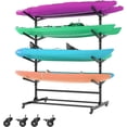 thumbnail image 1 of Kayak Storage Rack, Heavy Duty Kayak Stand Canoe Rack with Wheels, Freestanding Kayak Holder Stand for Kayaks, Canoes, Surfboard, Paddleboard Storage, 1 of 7