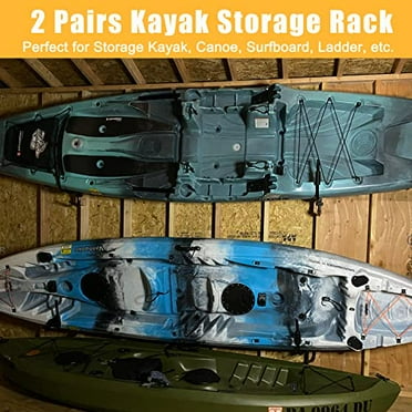 Kayak Storage Rack Wall Mount Garage Kayak Storage Hanger, Wall Bracket Holder for Kayaks, Canoe, Surfboard, Paddle Board, Max Load 100LBs