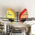 thumbnail image 1 of Kayak Storage Rack for 2 Kayaks - Heavy Duty Adjustable Ceiling Mount Holds 250 lbs, 1 of 8