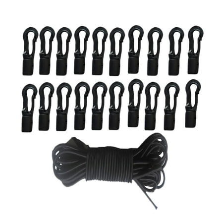 Kayak Stretch String Rope with 20Pieces Cord Locks Kayak Boat Camping Accessories Activities