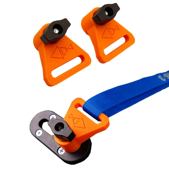 Kayak Tie Down & Pad Eye, No-Drill T-Track Deck Rigging Mount, 2-PackWhite