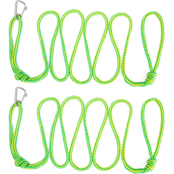 Kayak Tow Rope,Heavy Heavy Duty Jet Ski Tow Rope with Clip,Boat Mooring Dock Line with 316 Stainless Steel Hook for Anchor PWC Pontoon Marine 14ft. 2 Pack