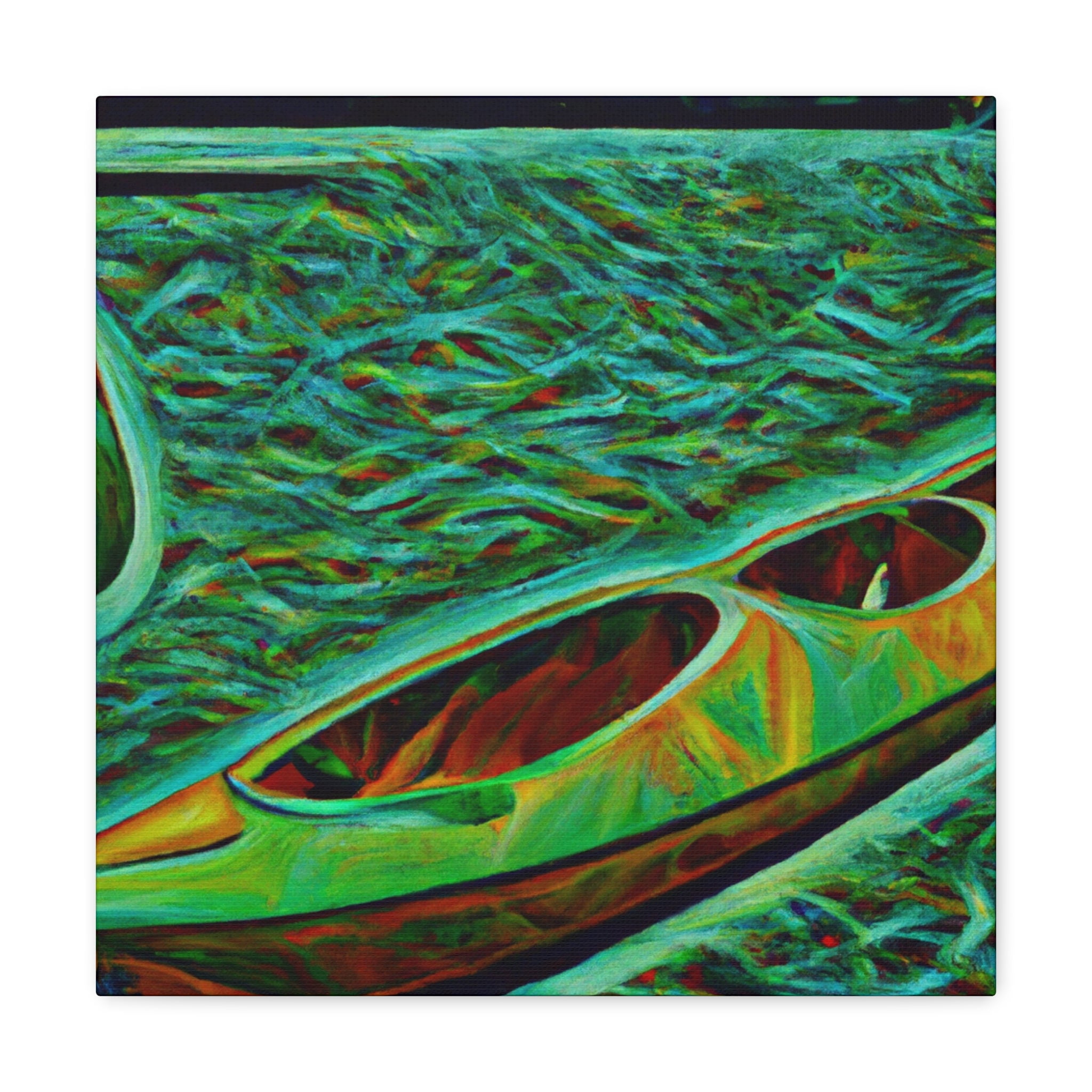 "Kayak Voyage Through Nature" Canvas