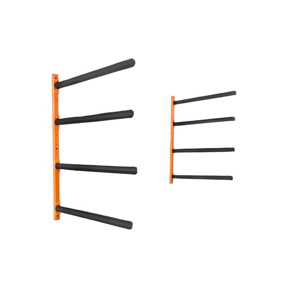 Kayak Wall Mount 4-Capacity, Heavy Duty Kayak Storage Rack for Canoe Paddle Board, Adjustable Padded Arms, 400 LBS Indoor Outdoor Garage