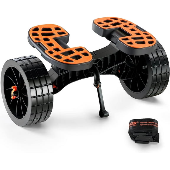 Kayak and Canoe Trolley Cart with 10'' Solid Tires320lbs Load Capacity with Adjustable Brackets and StrapsAll-Terrain Durable Kayak Dolly cart