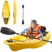 Naipo Kayak with paddle 6.5FT Kayak 4 Level Footrest Sit On Top for Youth Kid to Teen Up to 121lbs