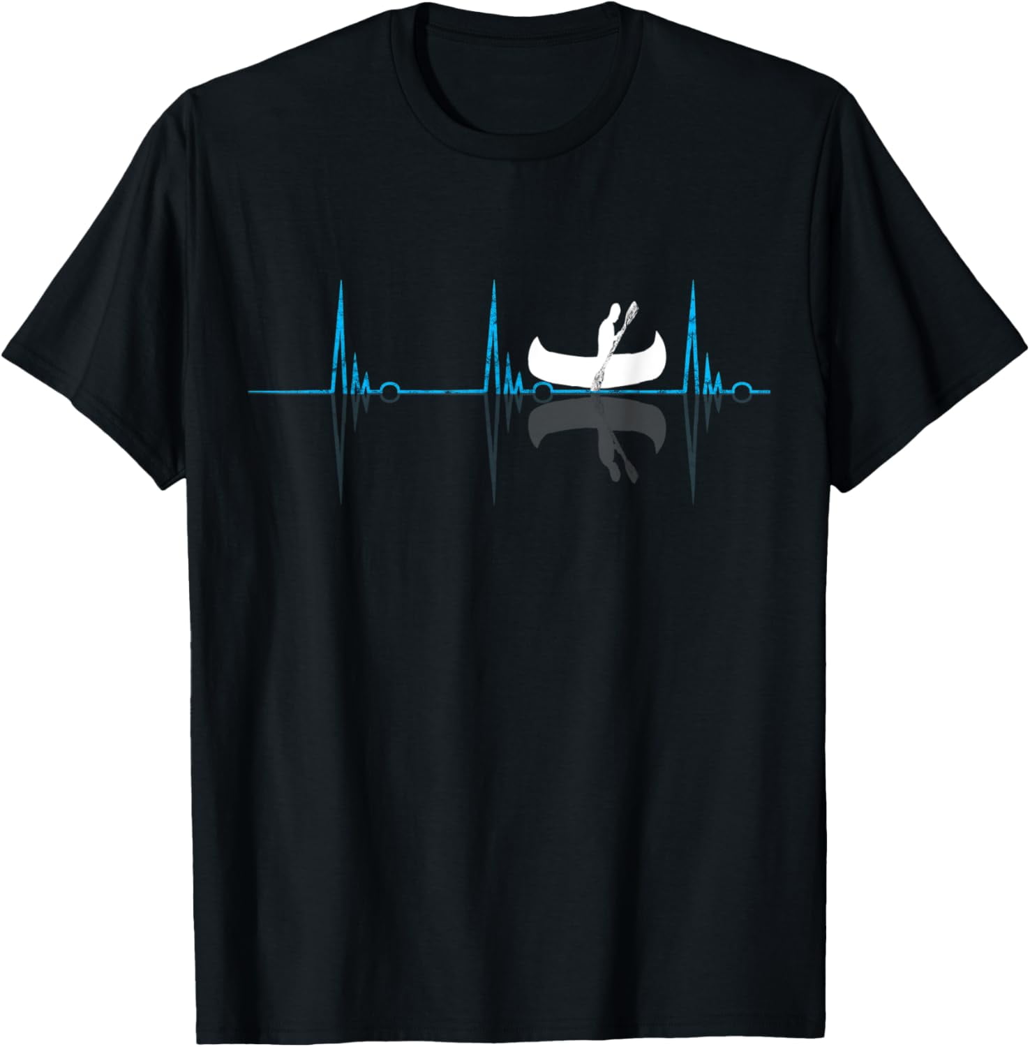 Kayaker Kayaking Heartbeat EKG Pulse Canoe Paddling Boating TShirt
