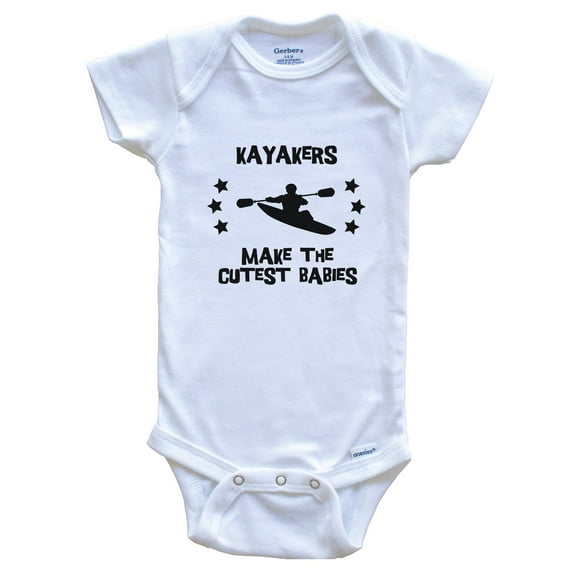 Kayakers Make the Cutest Babies Funny Kayaking Baby Bodysuit, 6-9 months white