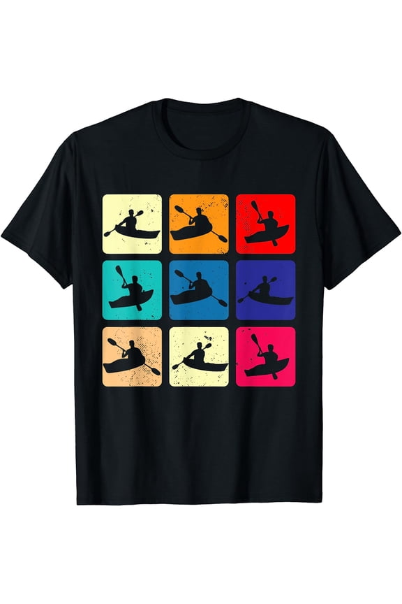 Kayaking Gets Me Retro Paddel Together Kanu Paddel Style Women T-Shirt Black 3X-Large