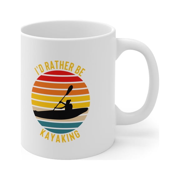 Kayaking Mug - I'd Rather Be Kayaking - Boating - Outdoors Mug