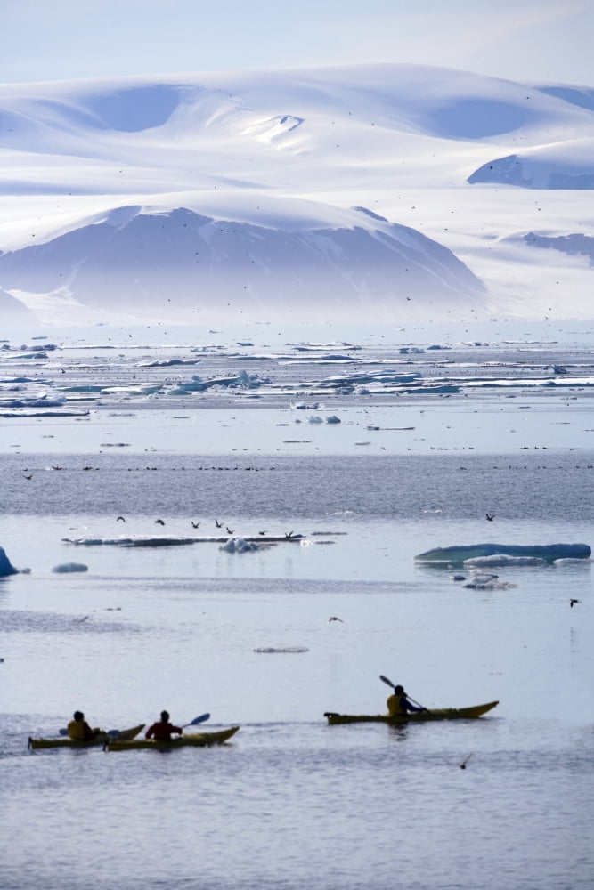 Kayaking Nunavut Canada Canvas Art - Richard Wear Design Pics (11 x 17)