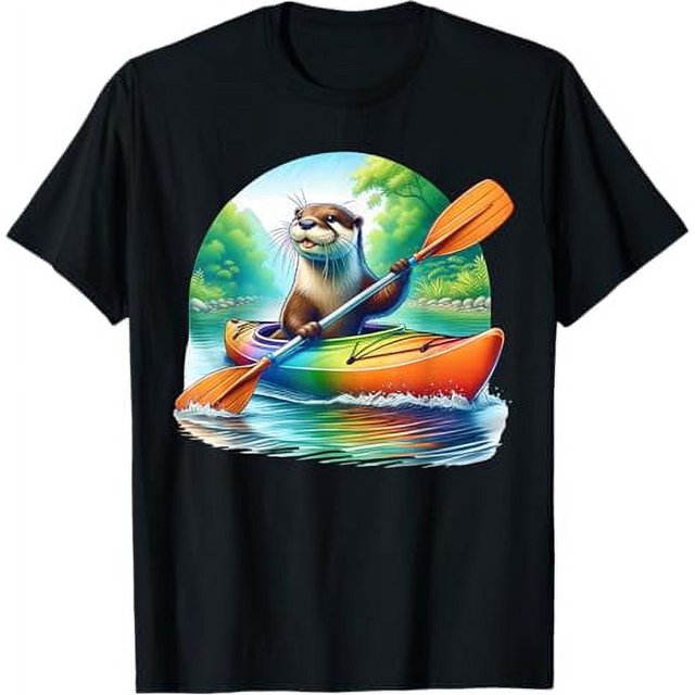 Kayaking River Otter Kayaker Kayak Canoe Paddling TShirt