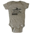 thumbnail image 1 of Kayaking Skills Loading Funny Kayaker Baby Bodysuit - Grey, 1 of 2