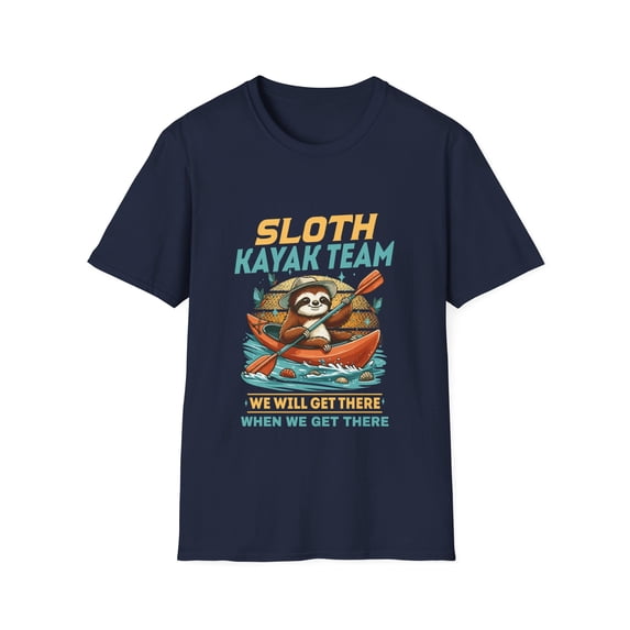 Kayaking Sloth Kayak Lover Kayaker Boating Tshirt