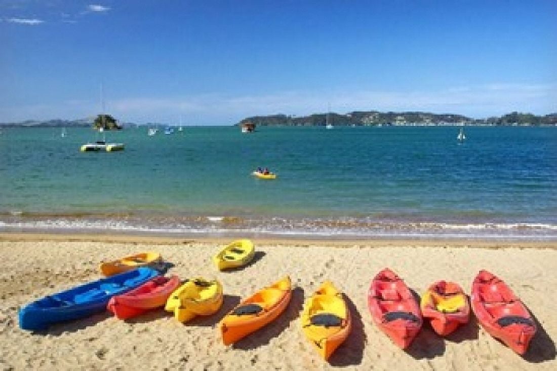 Kayaks Paihia Northland New Zealand Canvas Art - David Wall DanitaDelimont (36 x 24)
