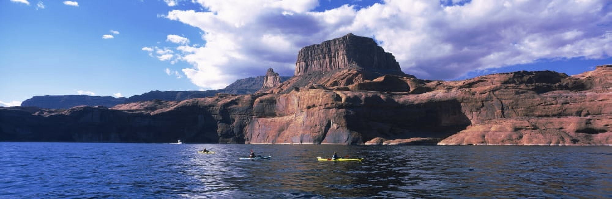 Kayaks in a lake Lake Powell Page Arizona USA Canvas Art - Panoramic Images (27 x 9)