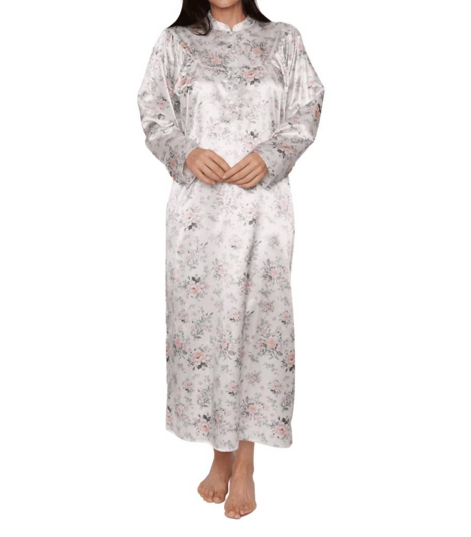 Kayanna Brushed Back Satin Nightgown - Walmart.com
