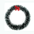 thumbnail image 1 of Kayannuo 1 pcs Christmas Bow Wreath 35cm White Green Two-Tone Top Christmas Wreath Shopping Mall Window Christmas Decoration 35cm, 1 of 3