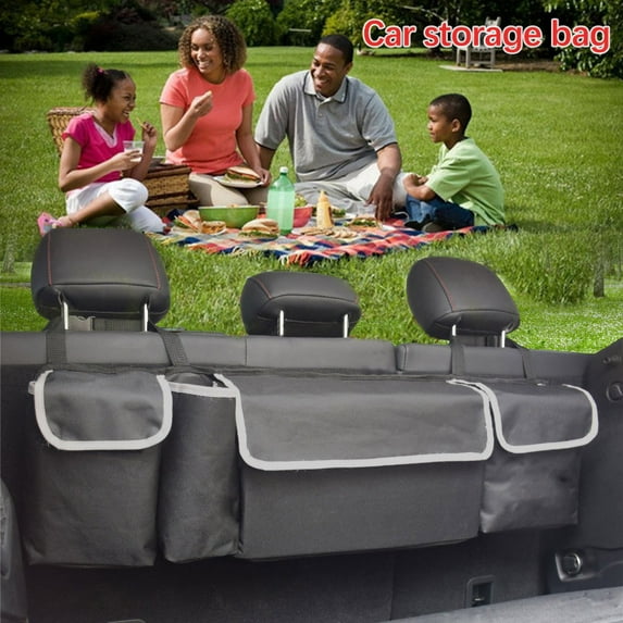 Kayannuo Car Trunk Organizer Car Interior Accessories Back Seat Storage Box Bag Lid Car Storage Organizer