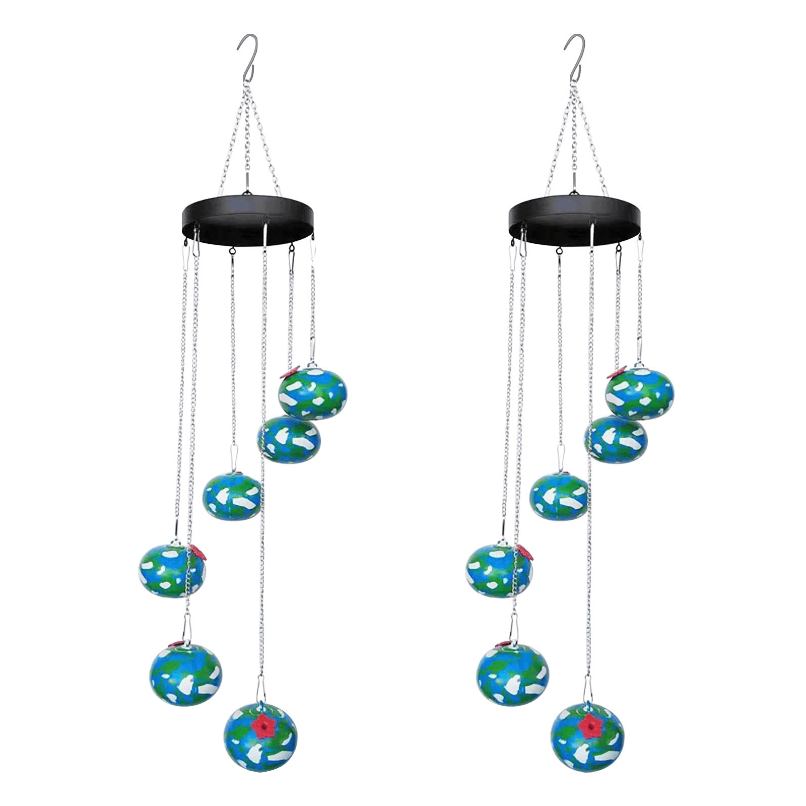 Kayannuo 2PC Charming Wind Chimes Outdoor Hummingbird Water Feeder Wind Chime Shaped Bird feeders for Viewing Hanging Garden Water Feeder for Birds Bird Water Feeder,Blue