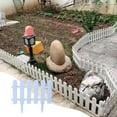 thumbnail image 1 of Kayannuo 6ft Mini Yard Fence - Decorative Small Fence for Garden, Patio & Flower Beds - Weatherproof - - White/Picket - Perfect for Outdoor Decor, 1 of 6